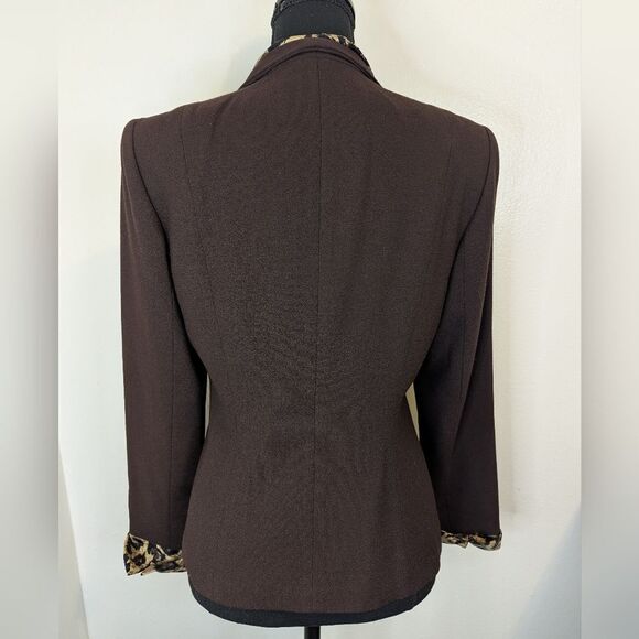 VTG Laura Madrigano Leopard Blazer 90s The Nanny Power Suit Mobwife Eclectic 6 - Picture 5 of 8
